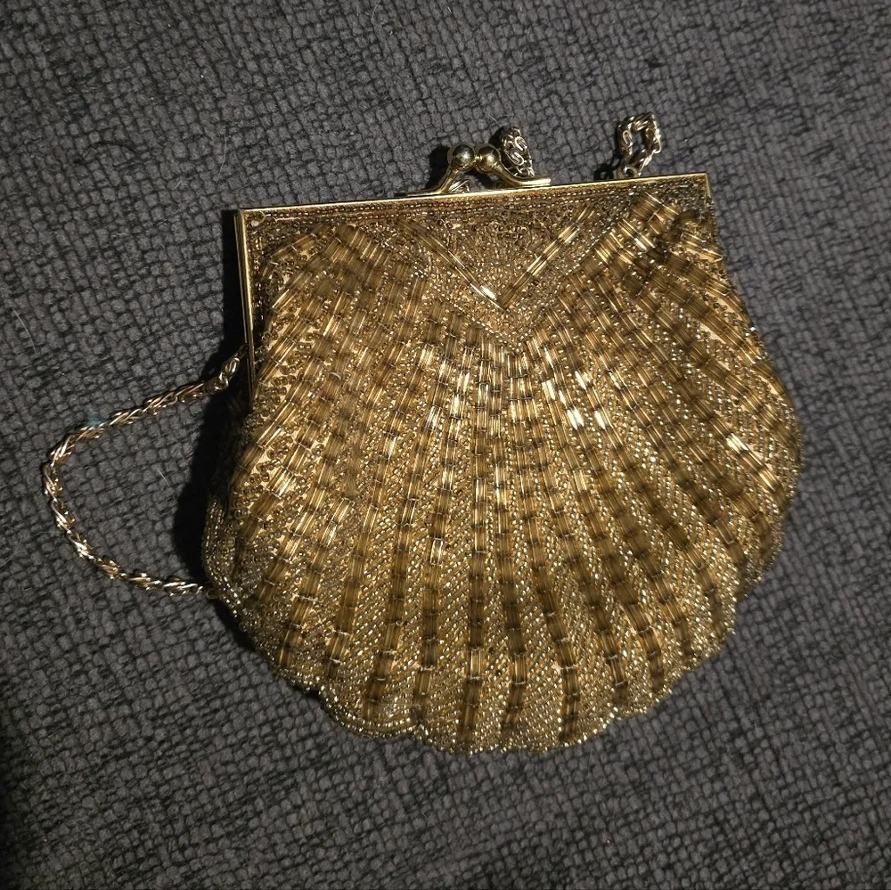 Valerie Stevens | Vintage Beaded Shell Evening Clutch Purse